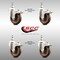 Service Caster 4 Inch 316SS High Temp Glass Filled Nylon 10mm Stem Caster Set Lock Brake SCC-SS316TSTTL20S414-GFNSHT-M1015-4 - alternate 2